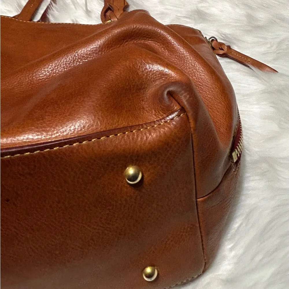 Dooney Bourke Florentine Leather Large Zip Barlow Satchel - Picture 4 of 16